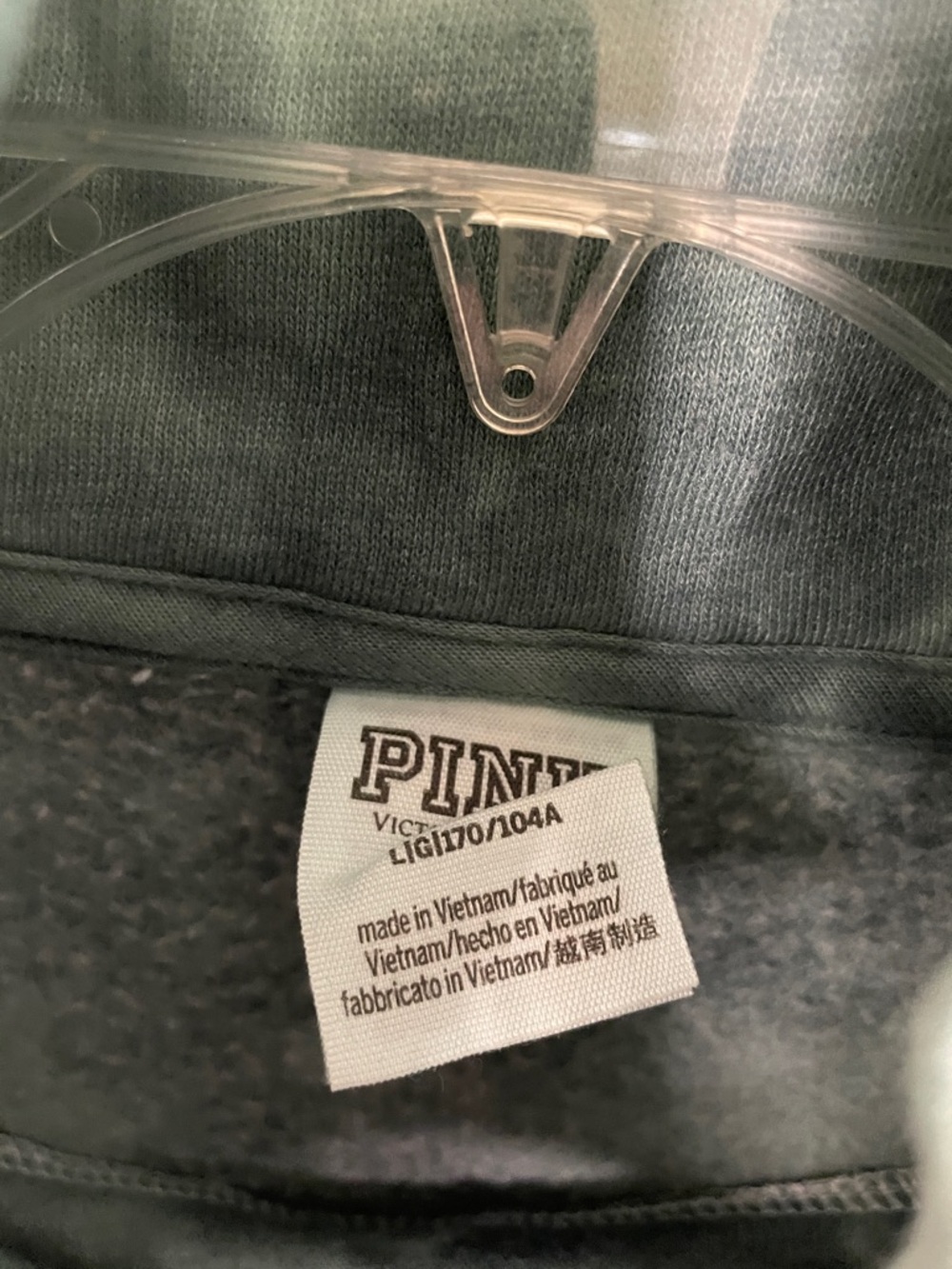 Victoria Secret PINK Tie-Dye Pullover Hoodie in Teal SZ L - Picture 3 of 4